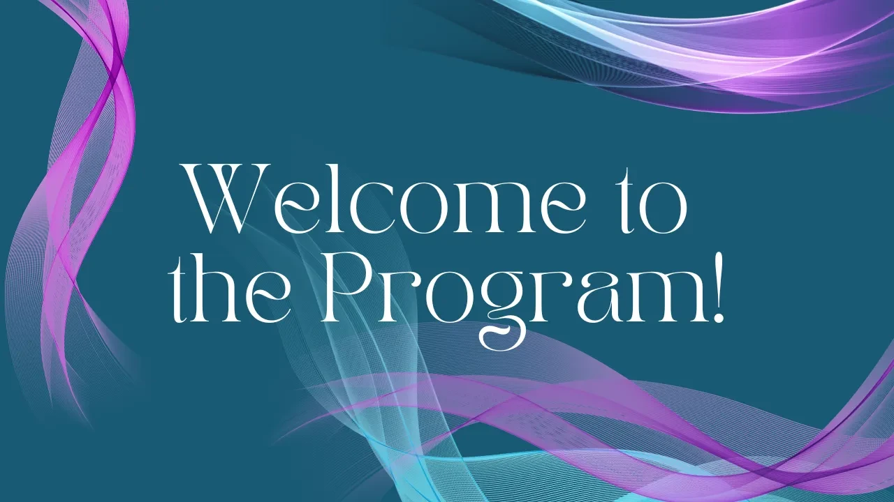Welcome to the Program! lesson poster