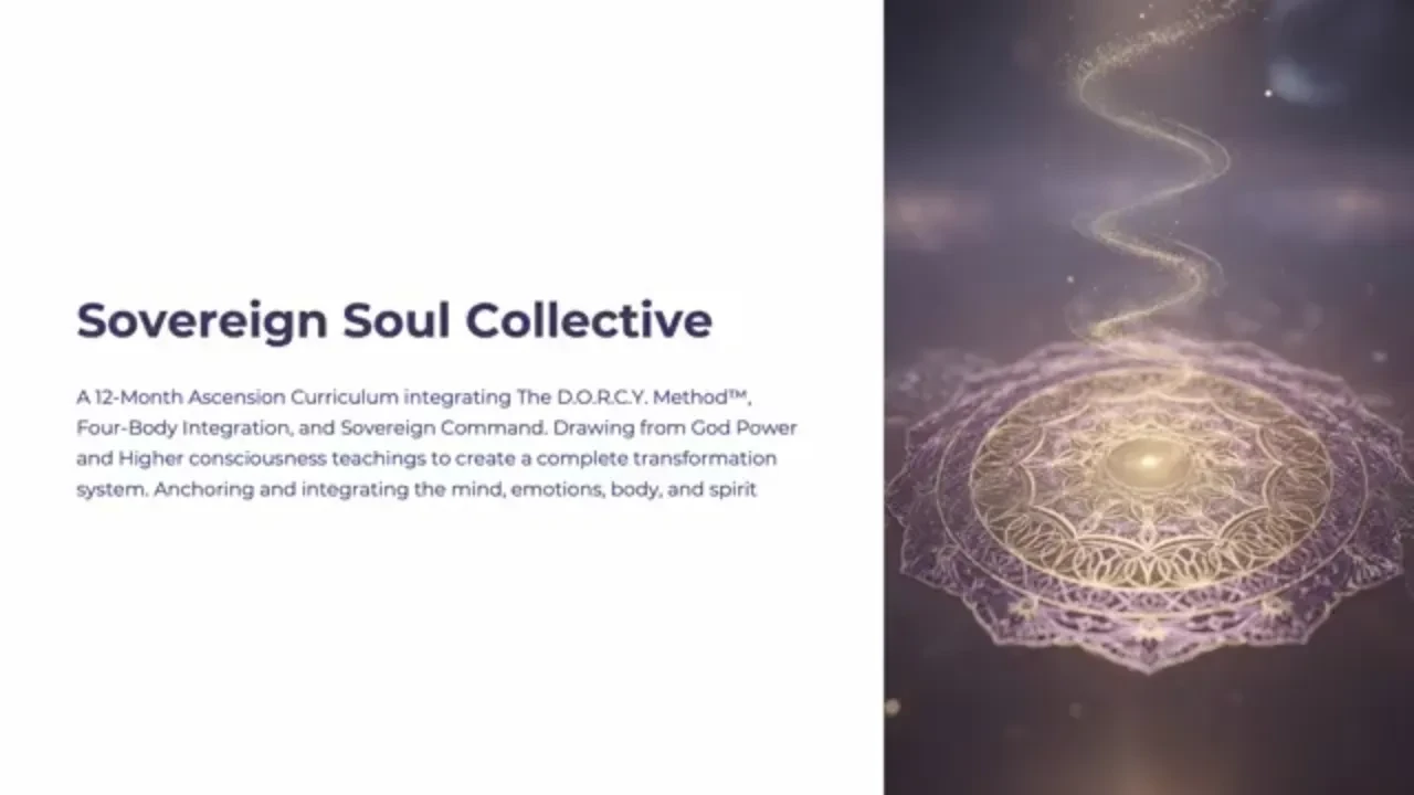 2026 Sovereign Soul Collective Orientation: Start Here lesson poster