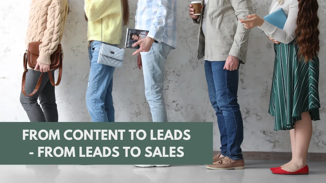 From Content to Leads, Leads to Sales lesson poster