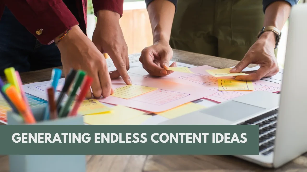 Generating Endless Content Ideas lesson poster