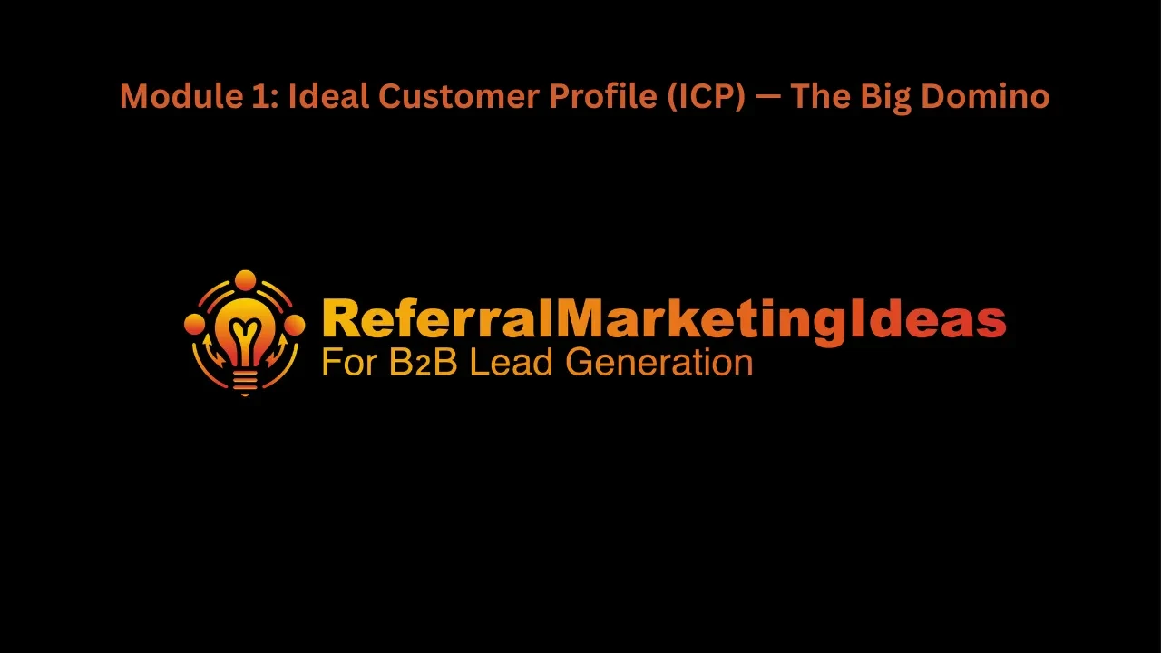 RMF 1: Ideal Customer Profile Builder lesson poster