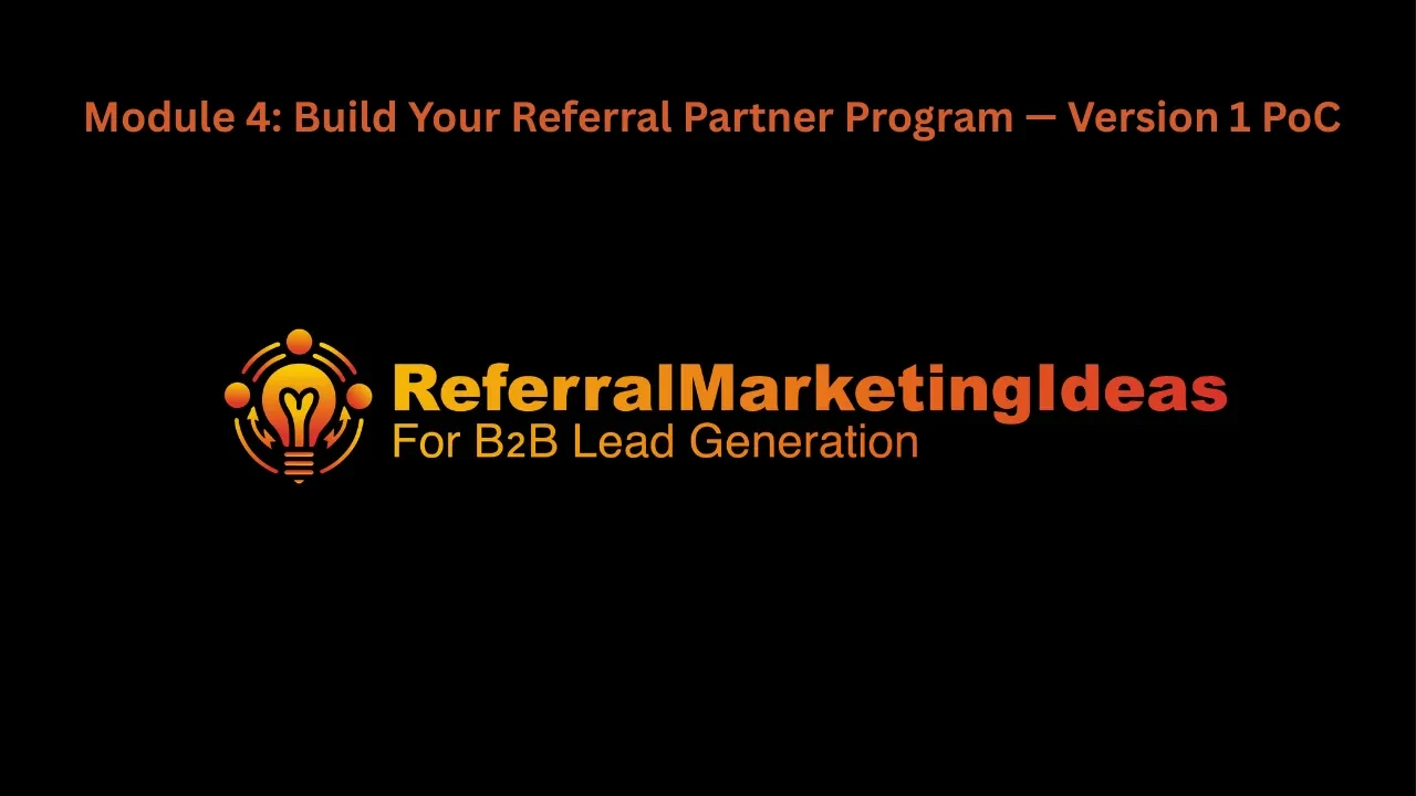 RMF 4: Referral Partner Program Builder lesson poster