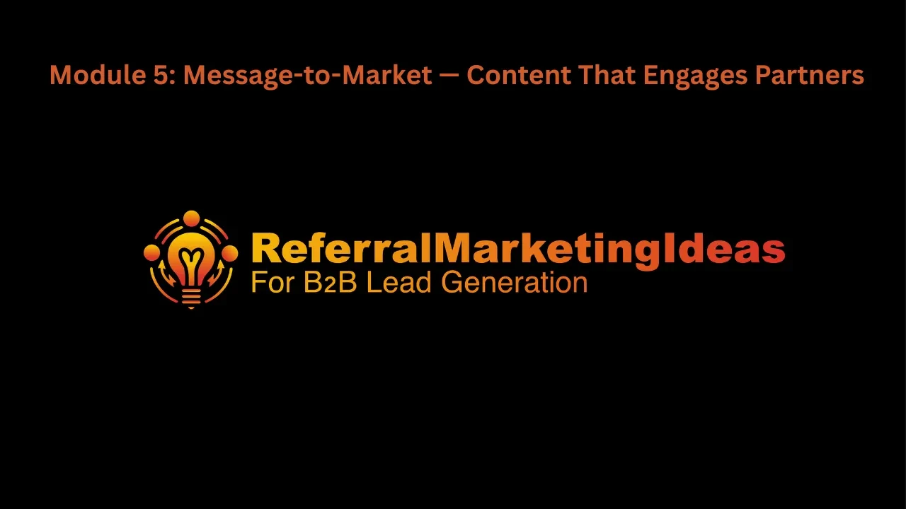 RMF 5: Message-to-Market, Offers and Calls-to-Action lesson poster