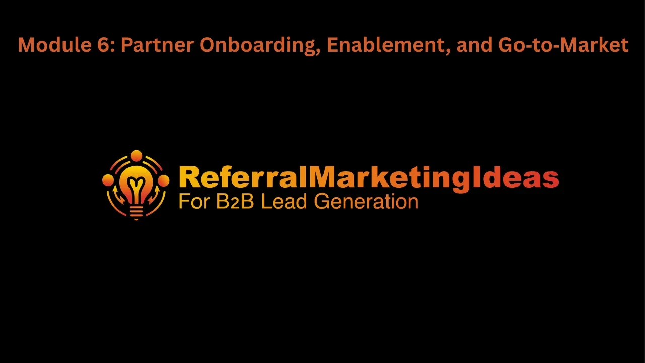 RMF 6: Partner Onboarding, Activation and Enablement lesson poster