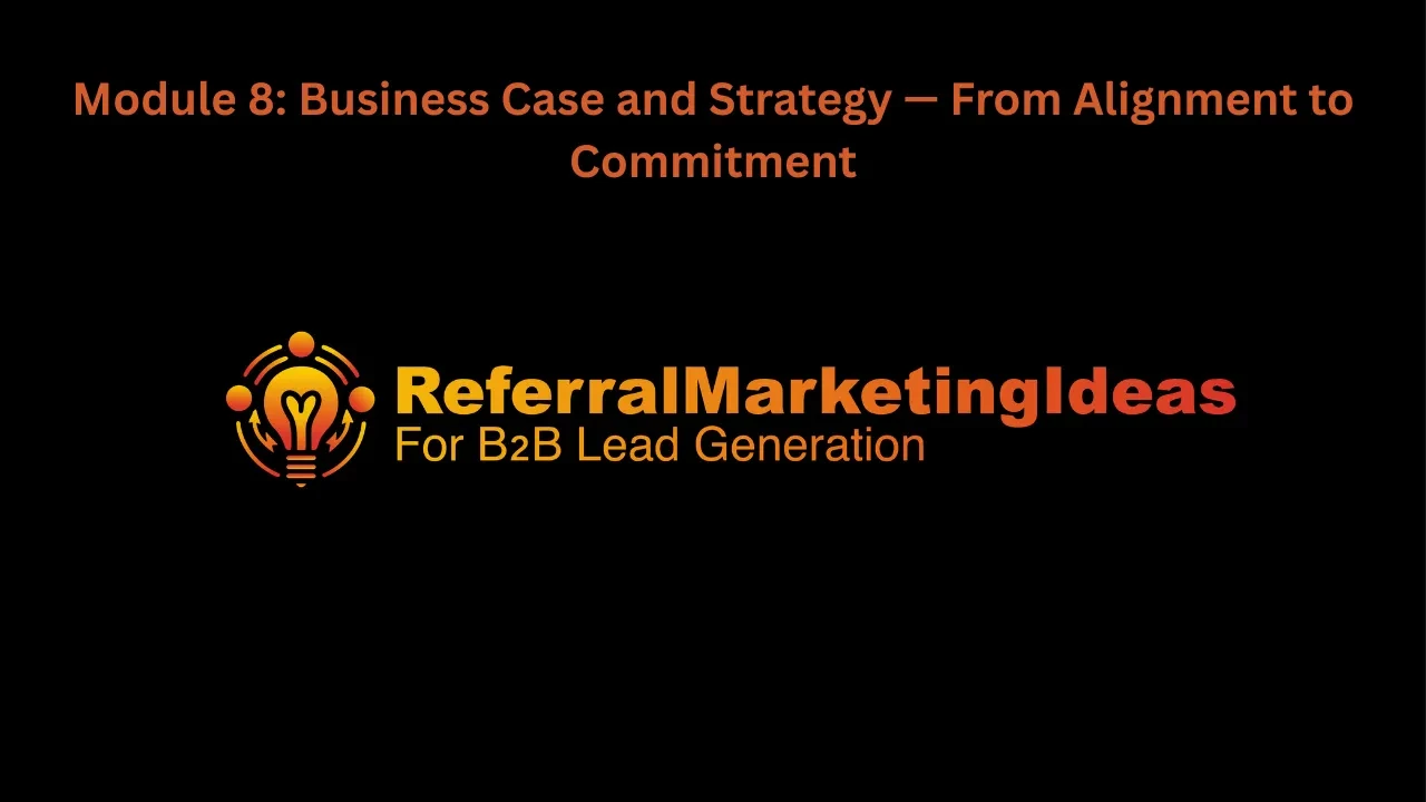 RMF 8: Strategy and Business Case Builder lesson poster