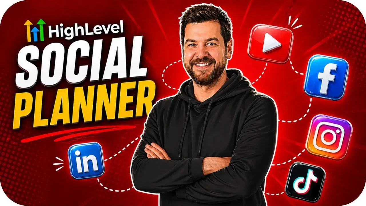 HighLevel Social Planner lesson poster
