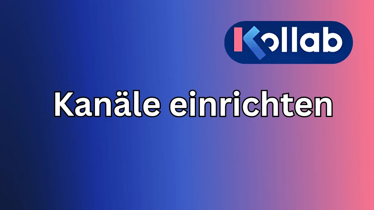 Richte Kanäle ein lesson poster