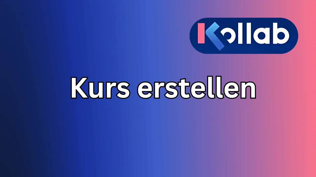 Einrichtung eines Kurses lesson poster