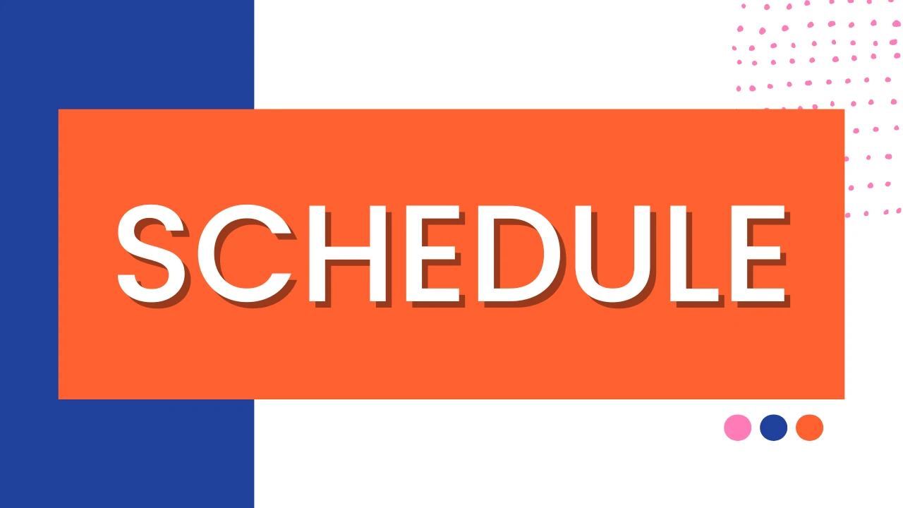 Workshop Schedule lesson poster