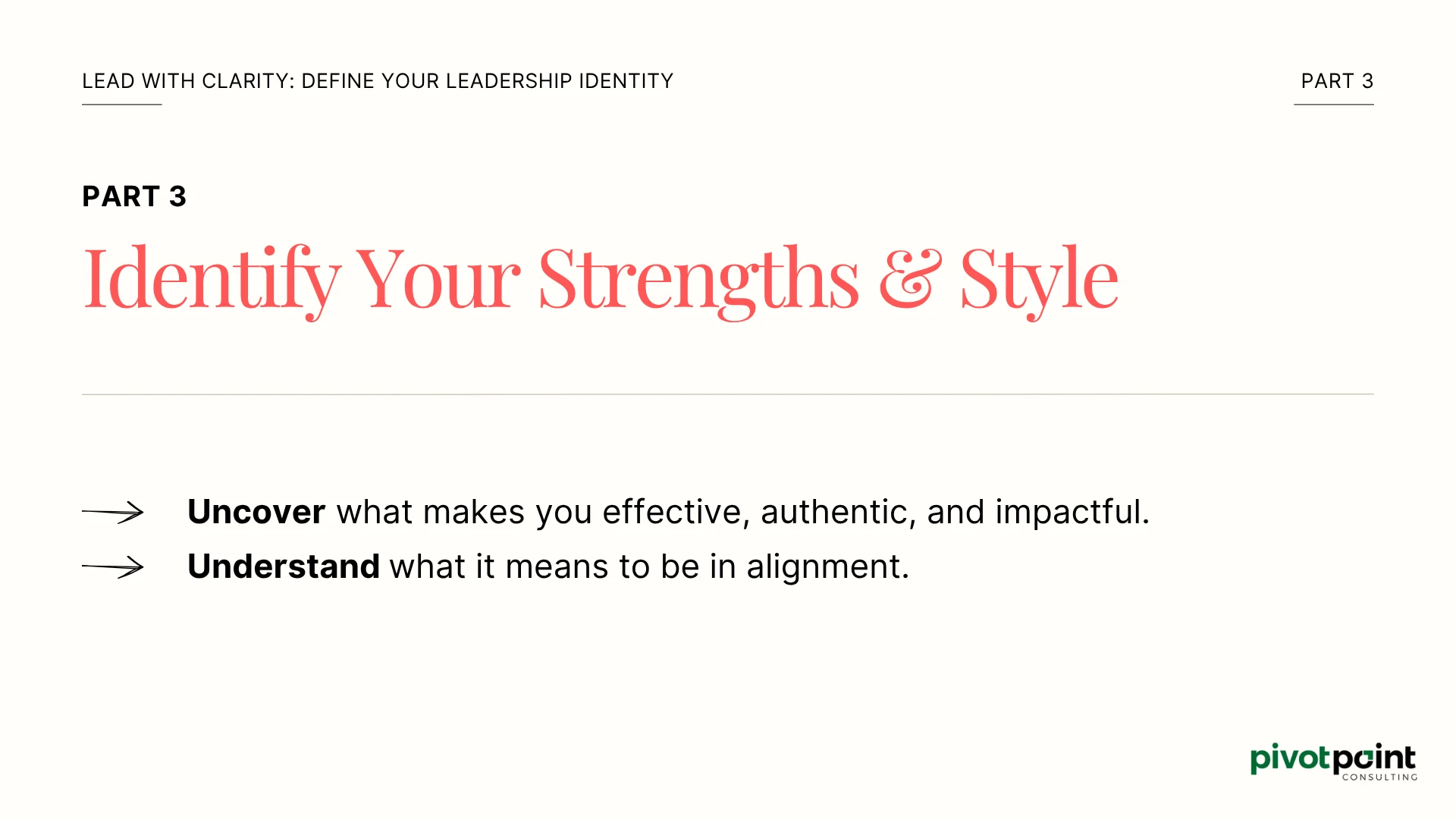 Part 3: Identify Your Strengths & Style lesson poster