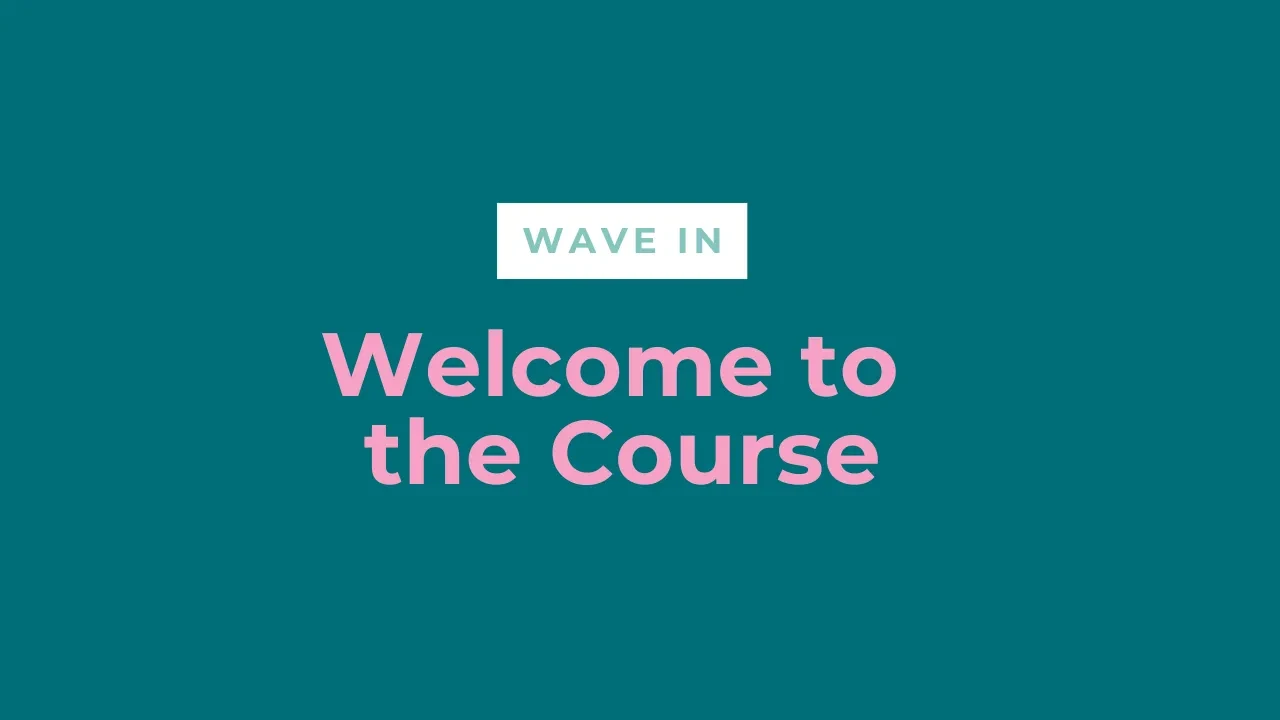 Lesson 0.1 Welcome to the Course lesson poster