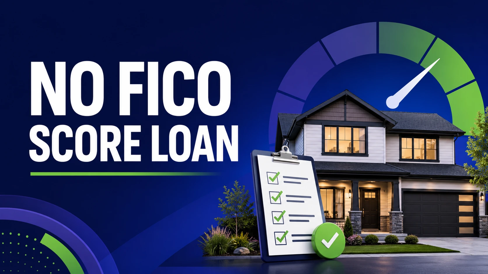 No FICO Score Loan lesson poster