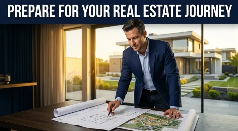 Action Item 8 — Prepare for Your Real Estate Journey lesson poster