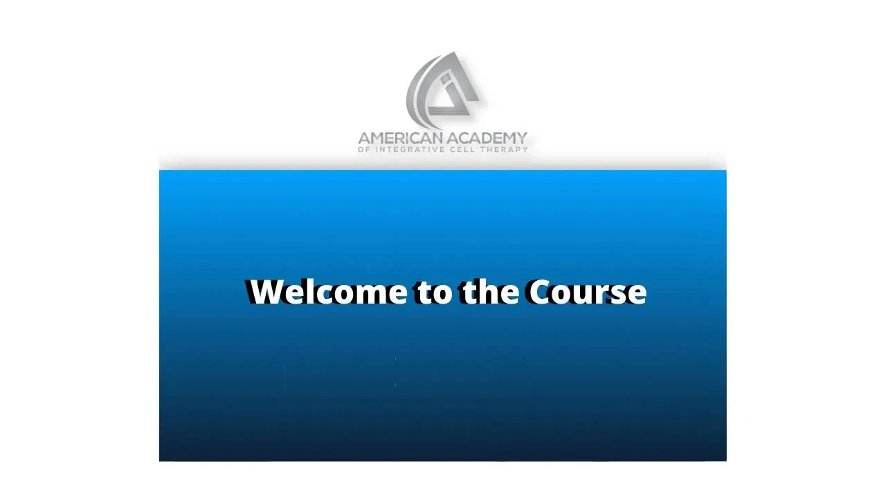 Welcome to the Course lesson poster