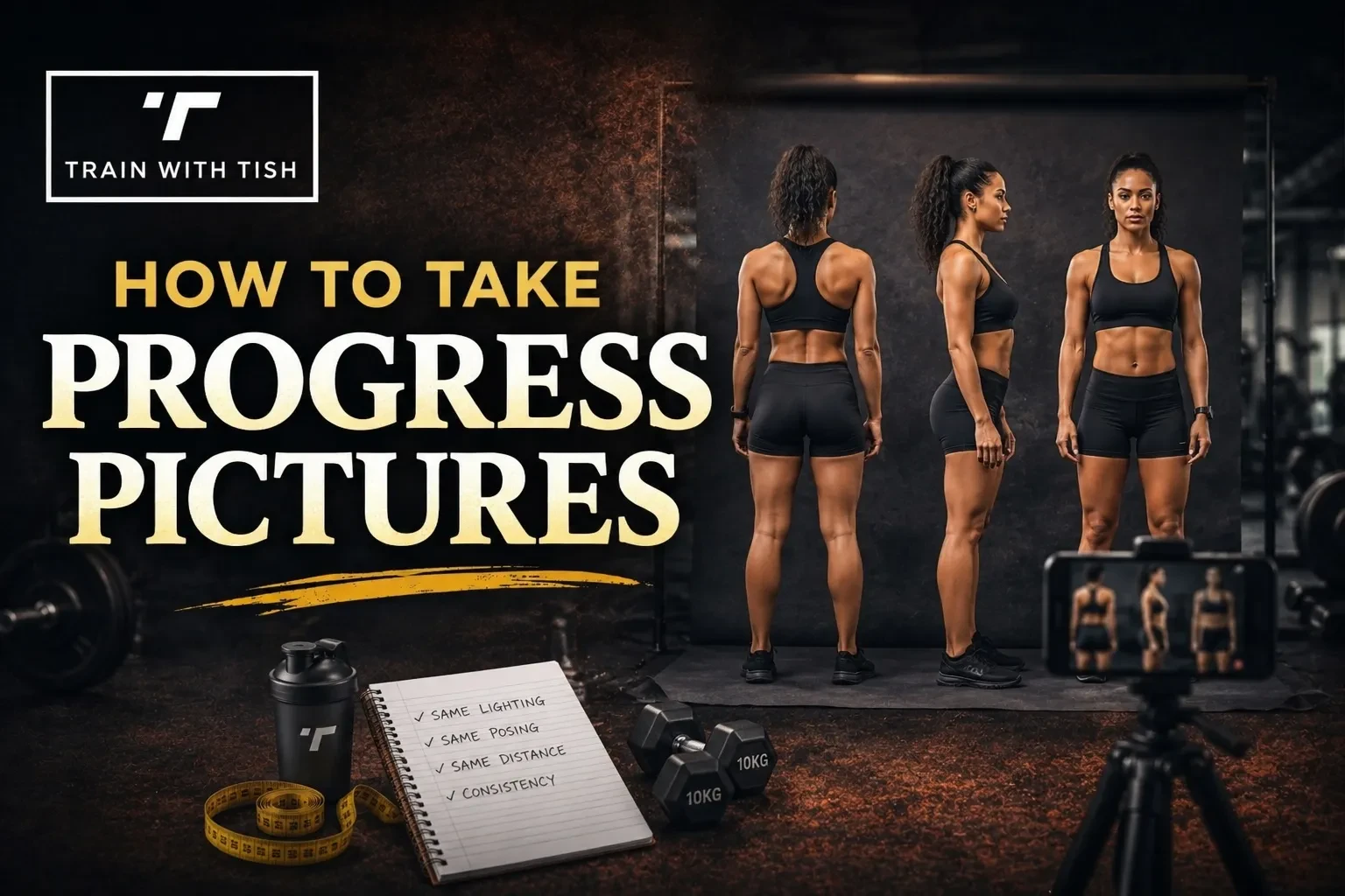 How to take Progress Pictures lesson poster
