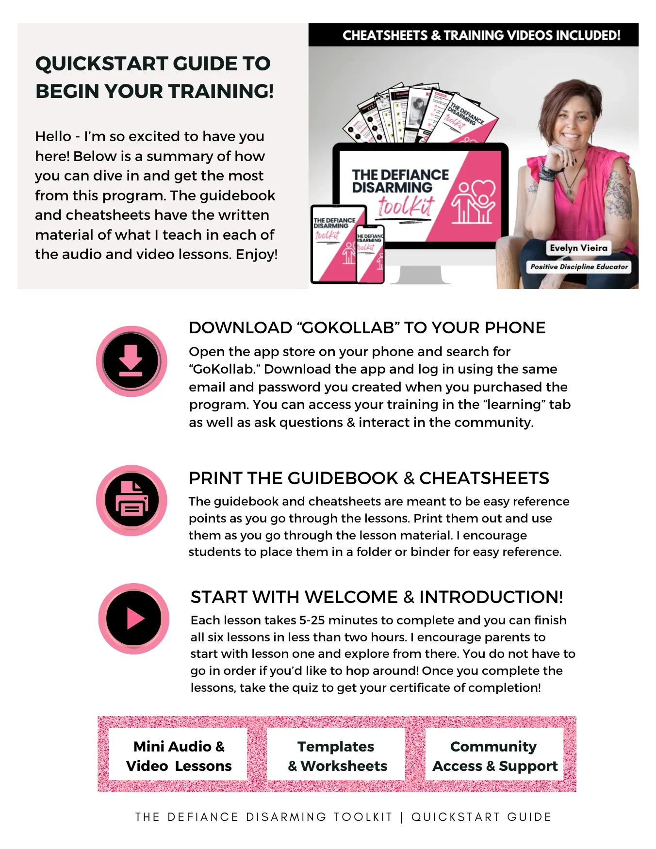 Quickstart Guide! lesson poster
