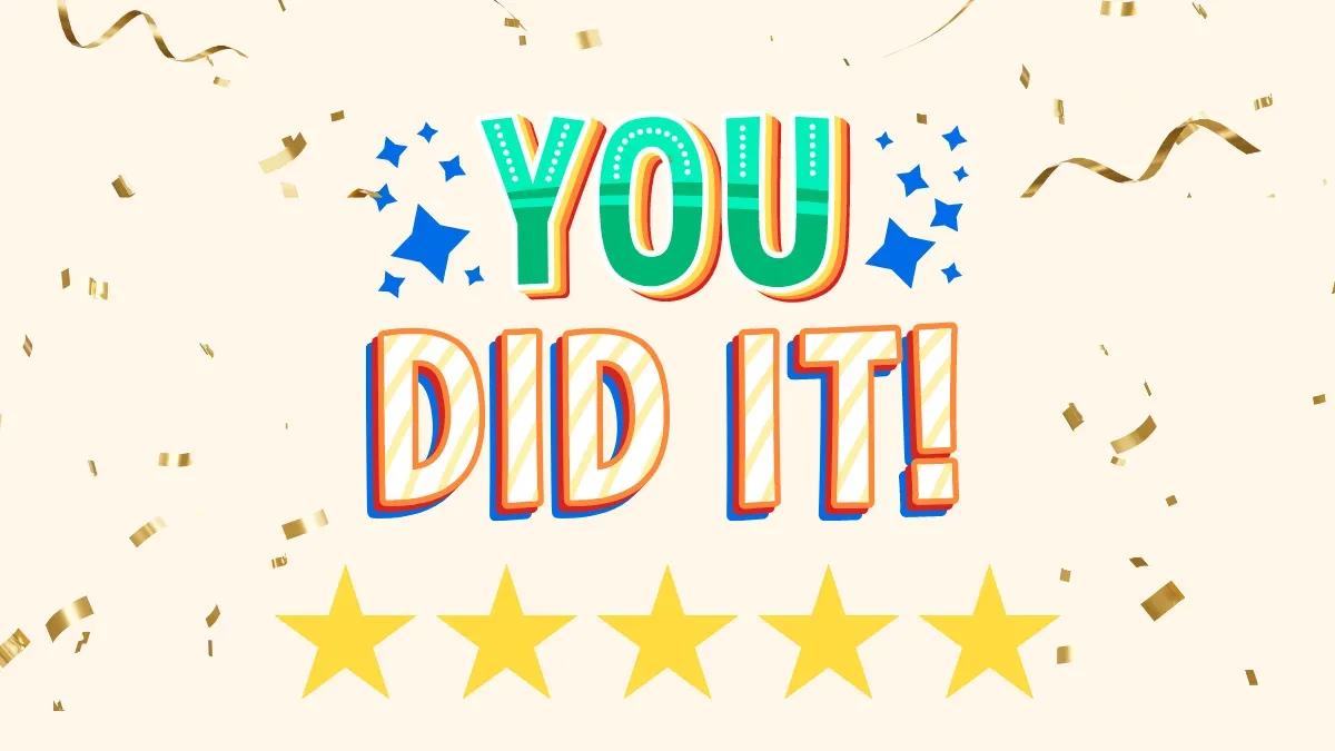 Congratulations!! lesson poster