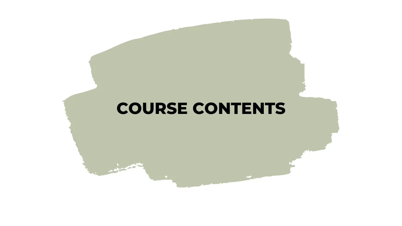Course contents and how to use this course lesson poster
