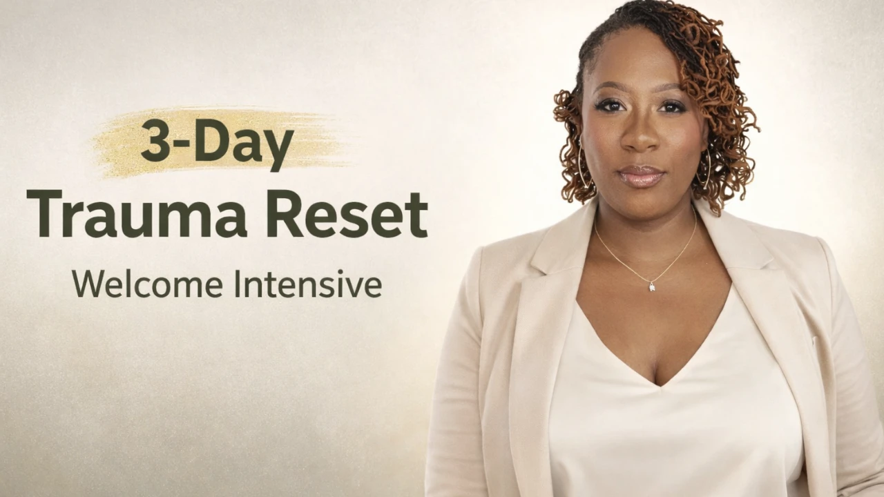 3-Day Trauma Reset Intensive Welcome lesson poster