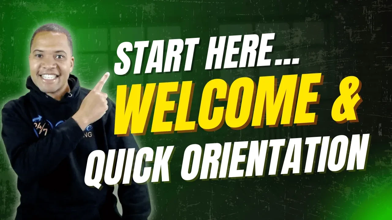 Welcome & Quick Orientation lesson poster