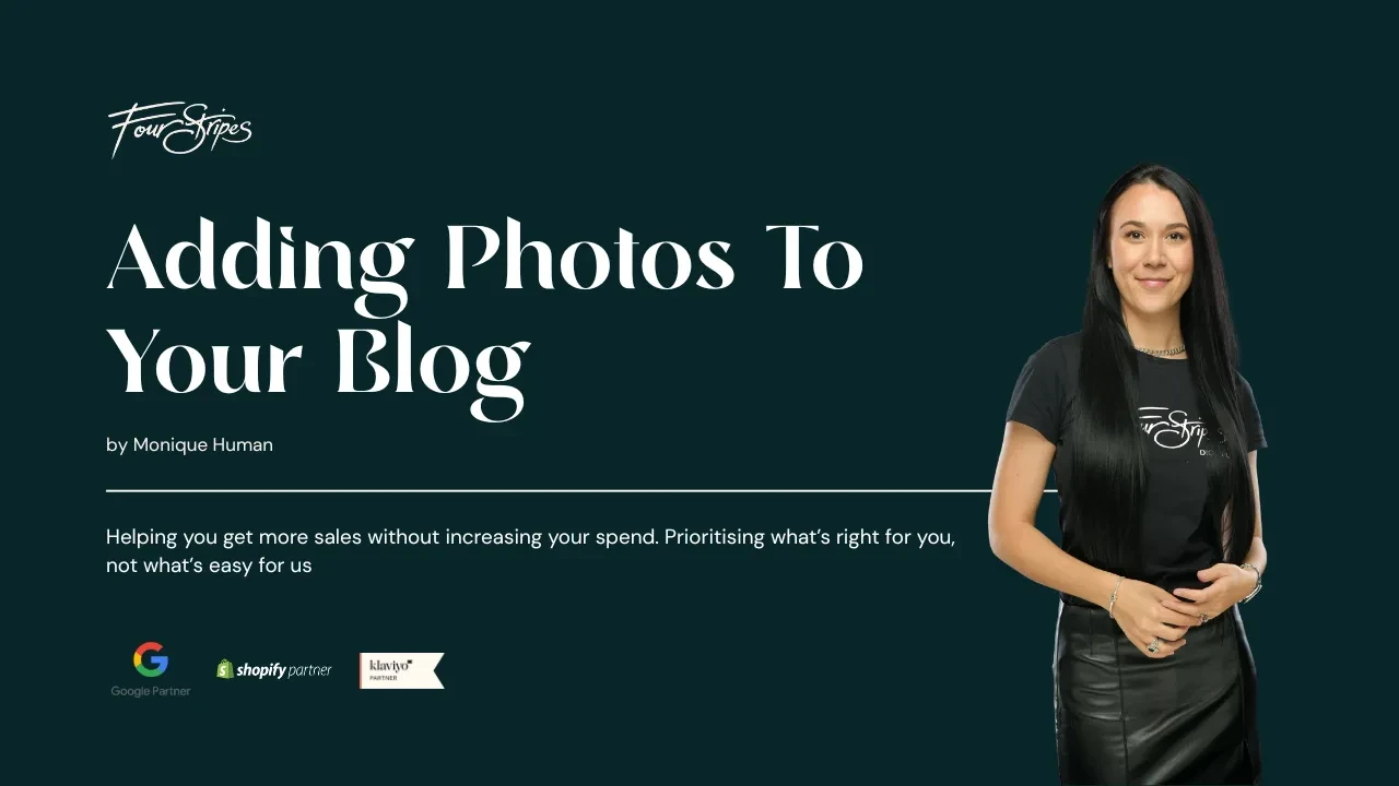 #5 Adding Photos To Your Blog lesson poster