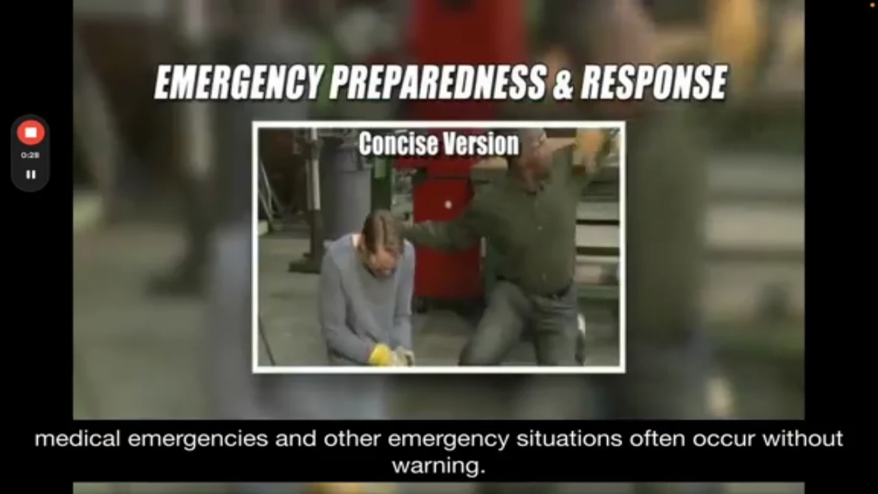 Emergency Prepardness lesson poster