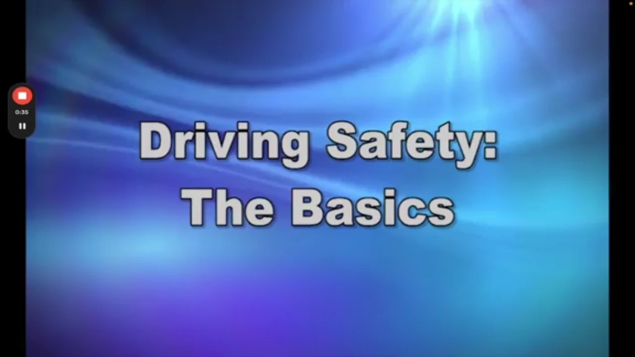 Driver Safety: The Basics lesson poster
