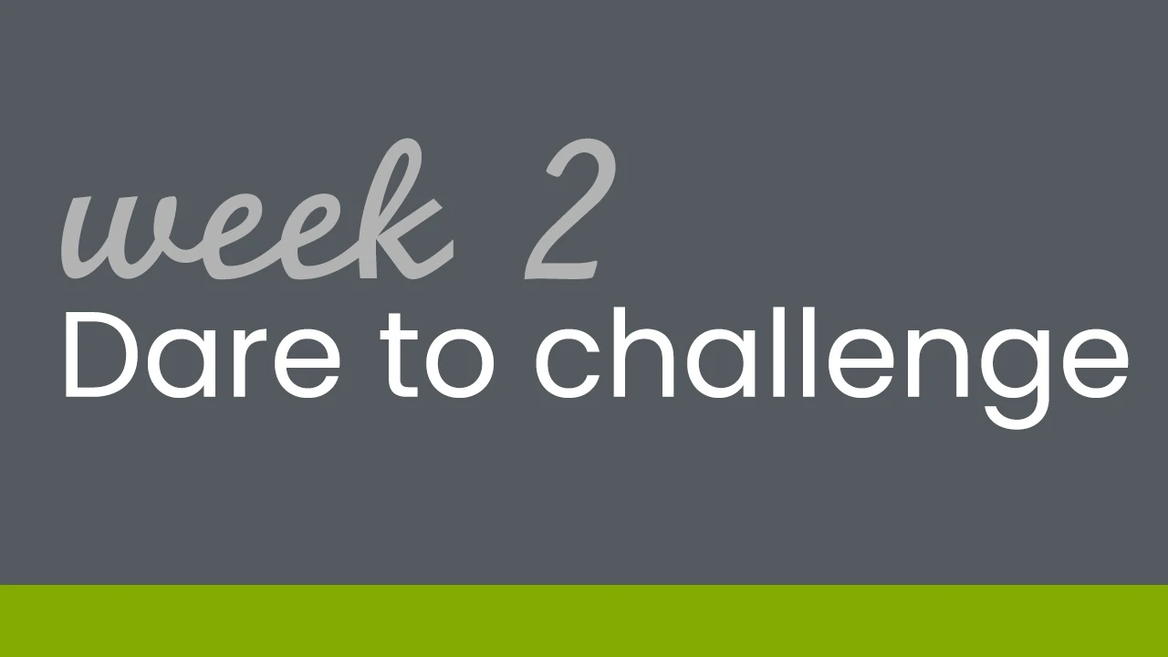 Dare to challenge week 2 lesson poster