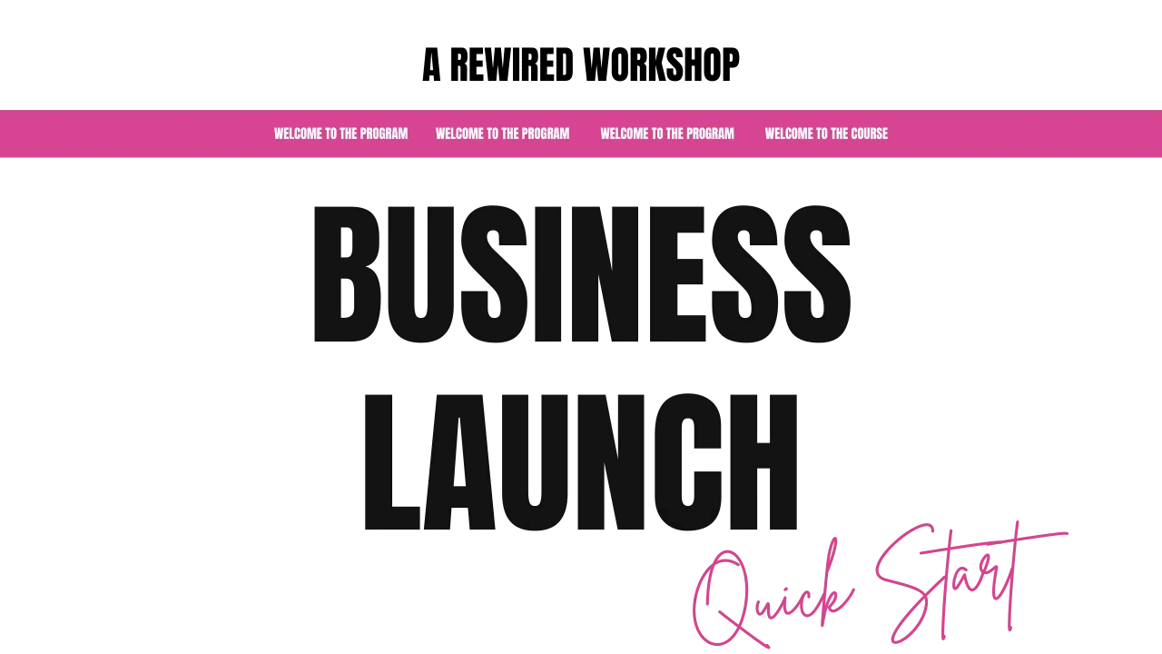 Business Launch Quick Start