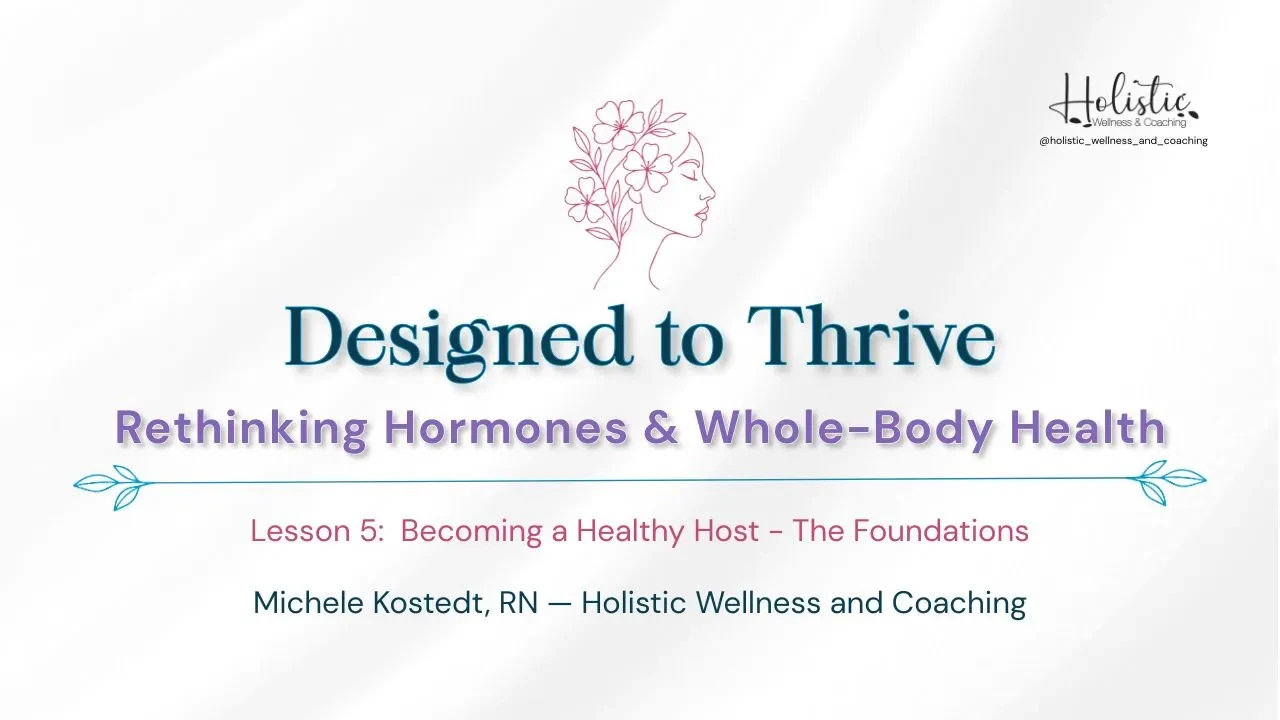 Lesson 5: Becoming a Healthy Host - The Foundations lesson poster