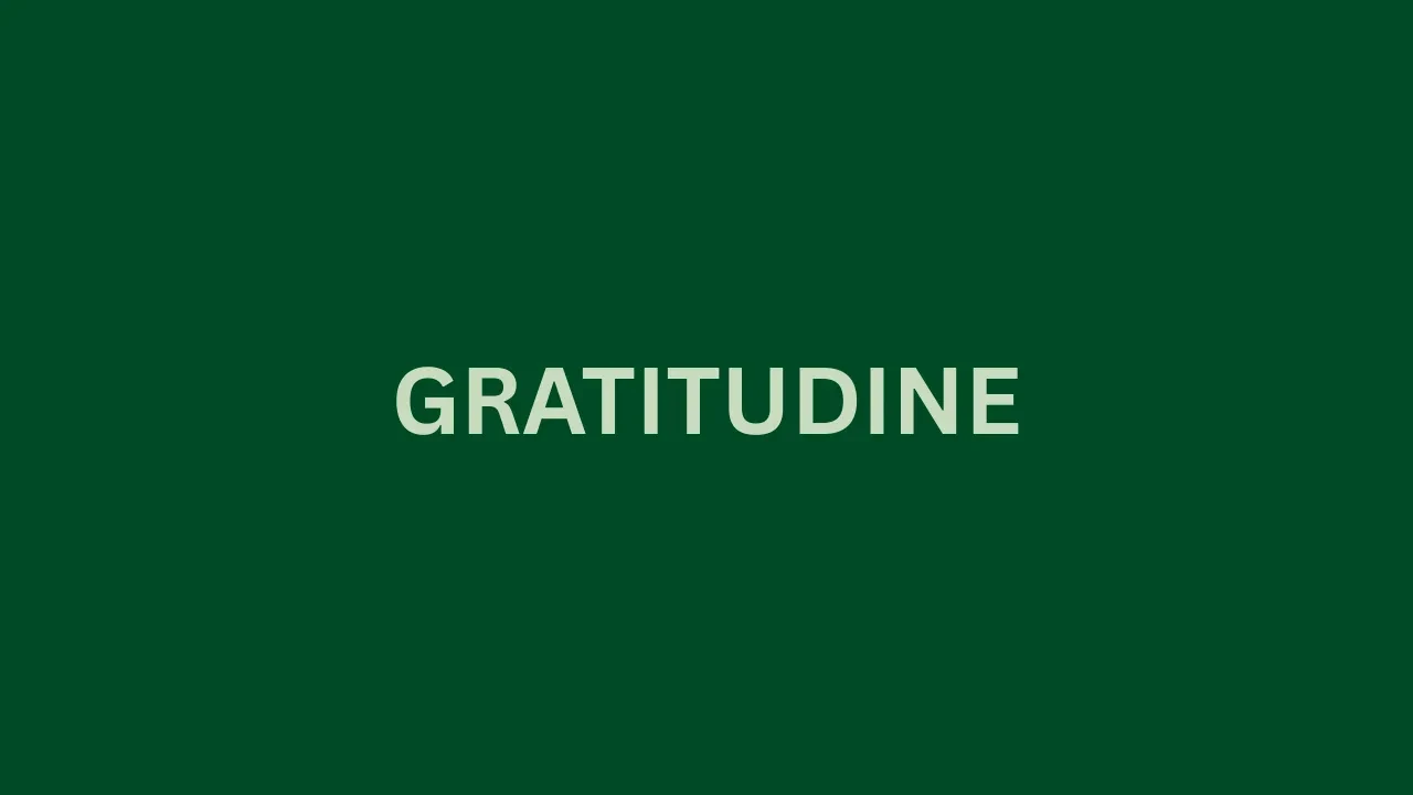 Gratitudine lesson poster
