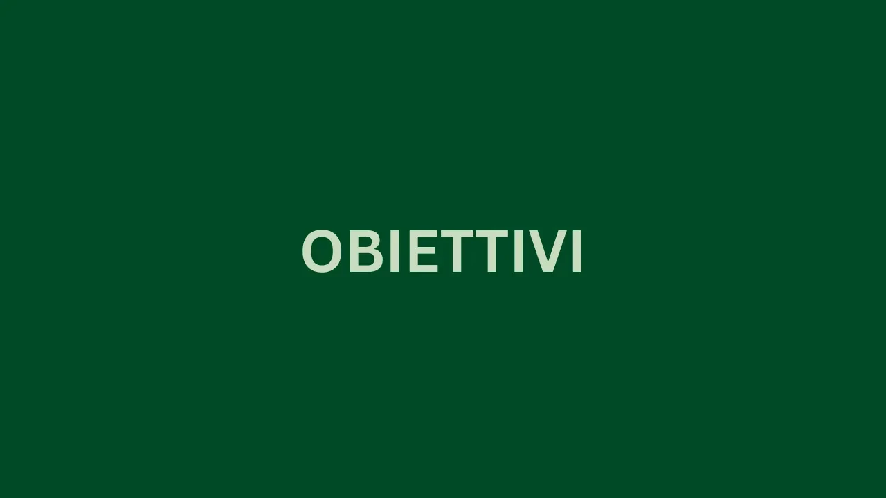 Obiettivi lesson poster