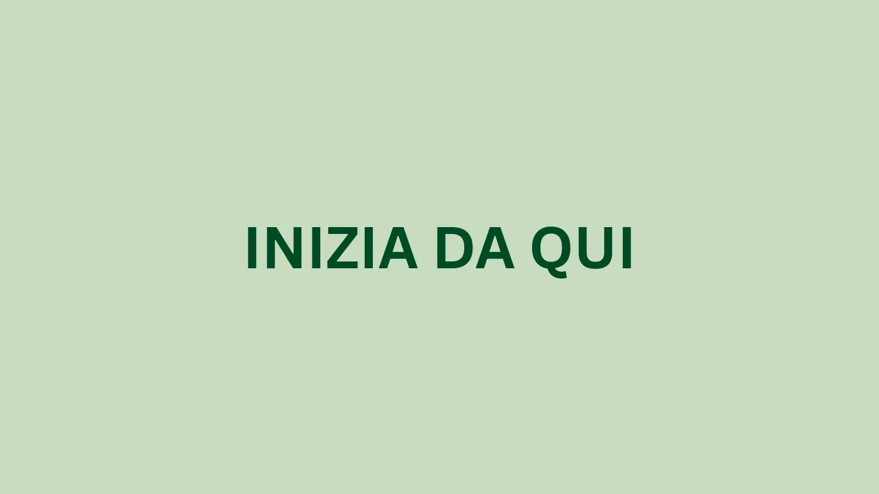 Inizia da qui lesson poster