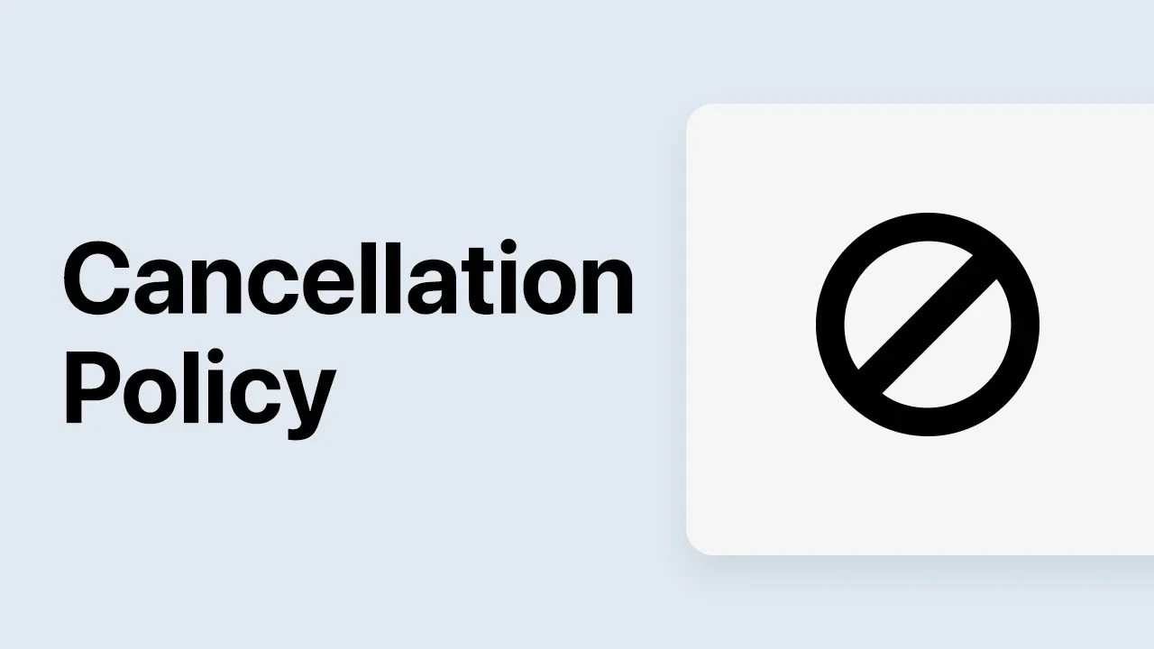 Cancellation Policy lesson poster