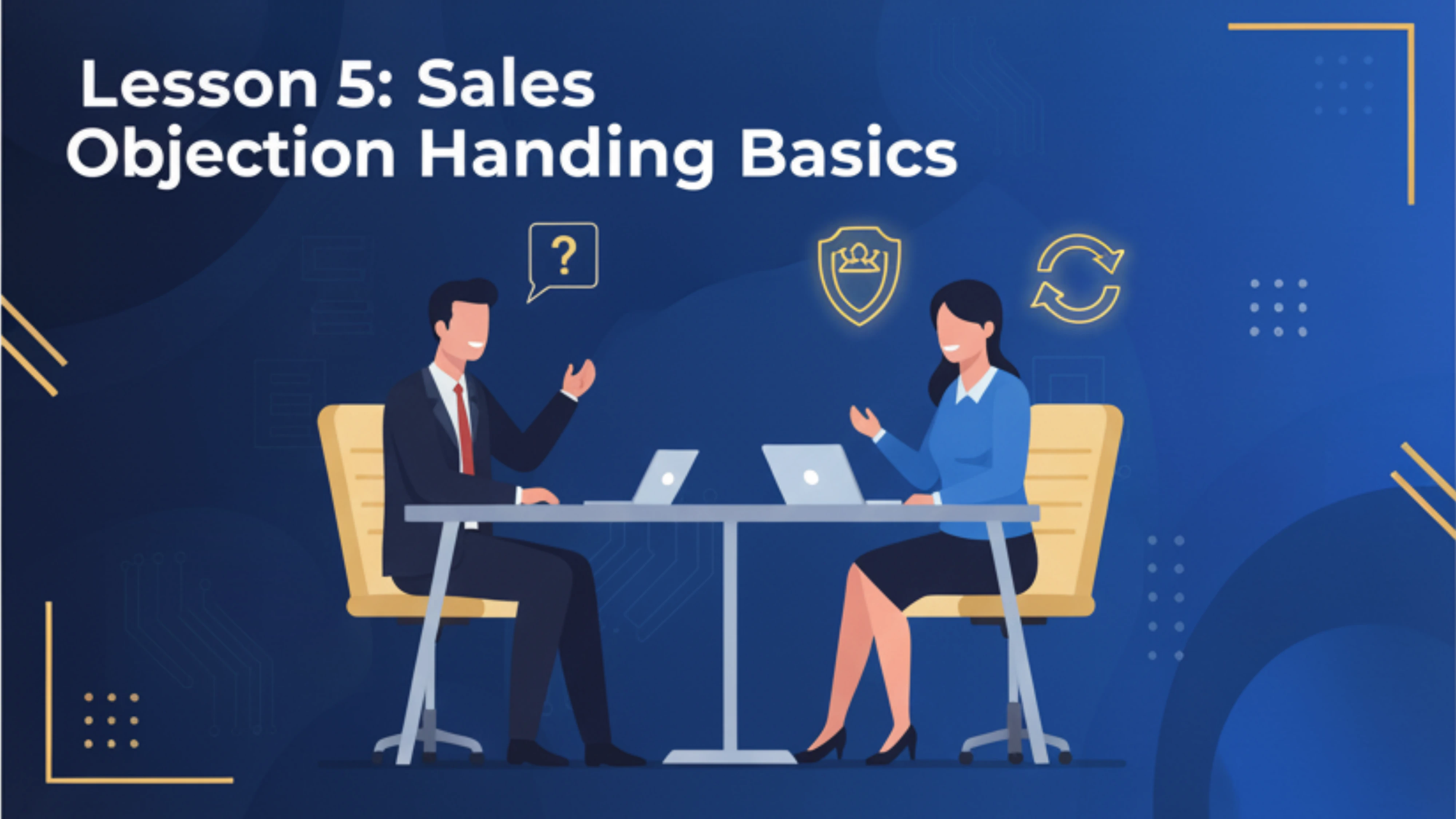 Lesson 5: Objection Handling Basics lesson poster