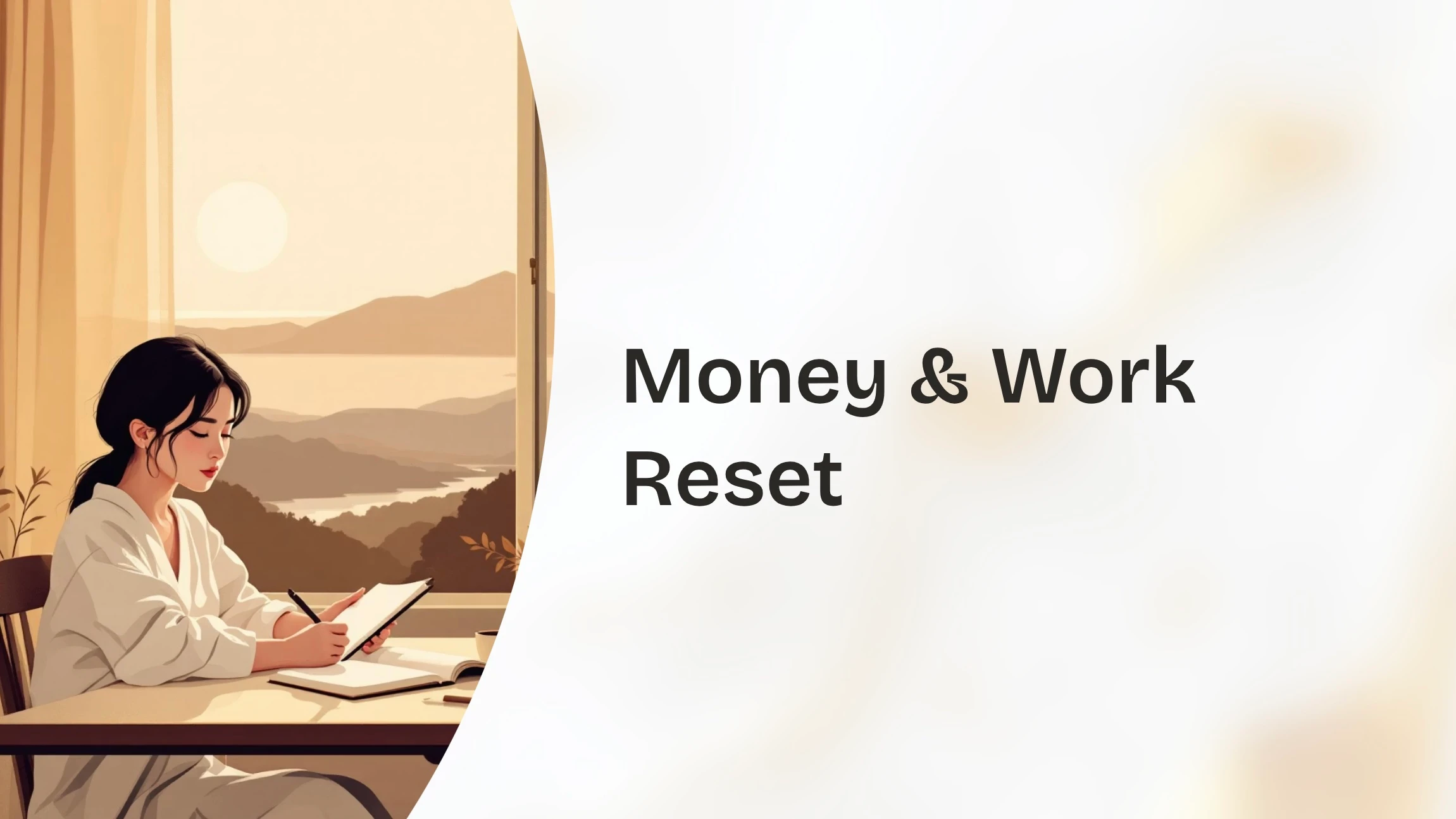 Day 6: Money & Work Reset lesson poster
