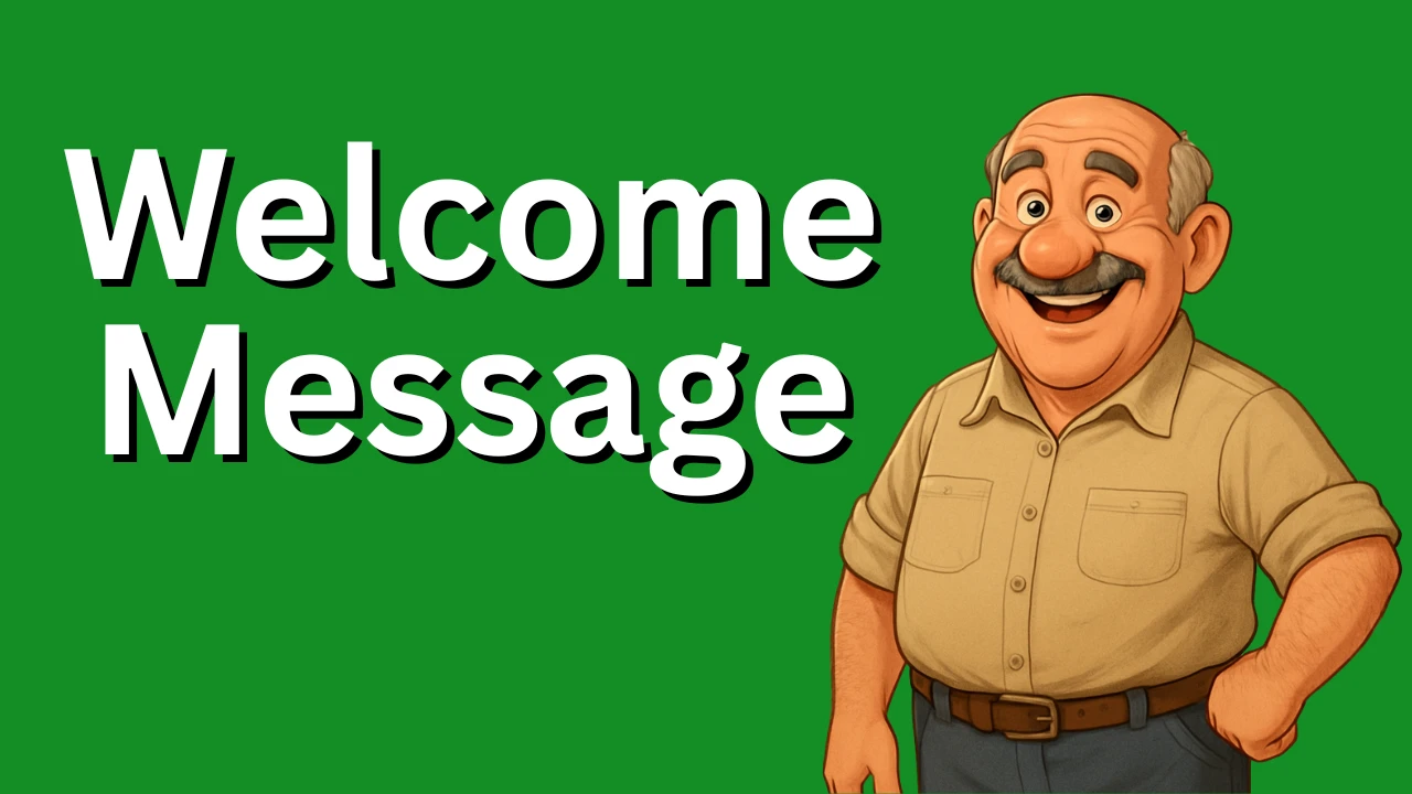 Welcome Message lesson poster
