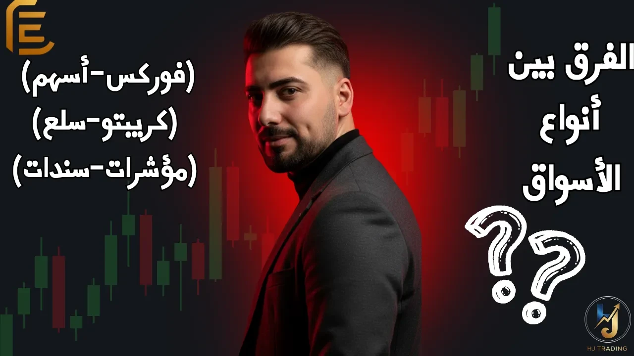 📊 الدرس 4_ أنواع الأسواق – شو أختار؟ فوركس؟ كريبتو؟ أسهم؟ lesson poster