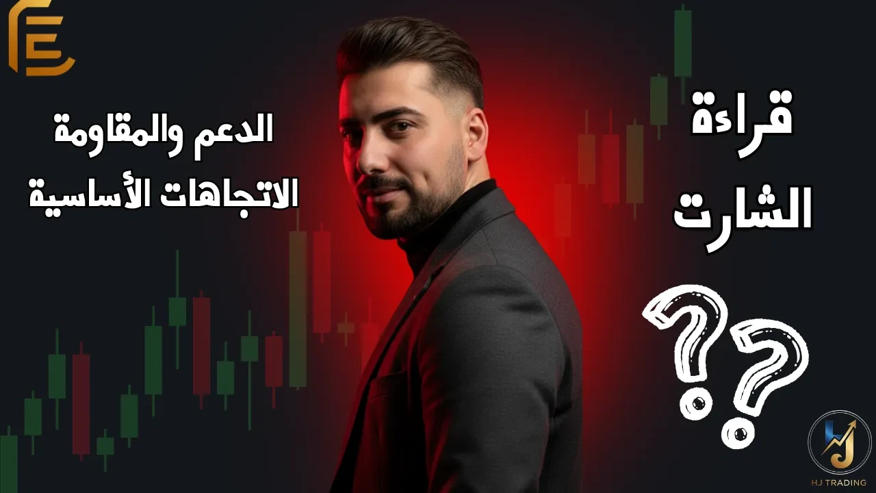 🎓 الدرس 23_ قراءة الشارت – الدعم والمقاومة – الاتجاهات الأساسية lesson poster