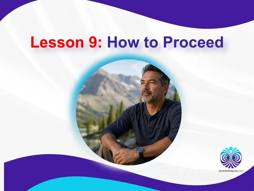 Lesson 9 — How to Proceed lesson poster