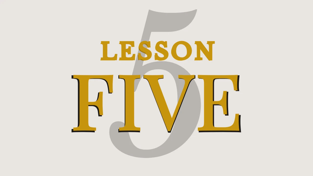 Lesson 5 lesson poster