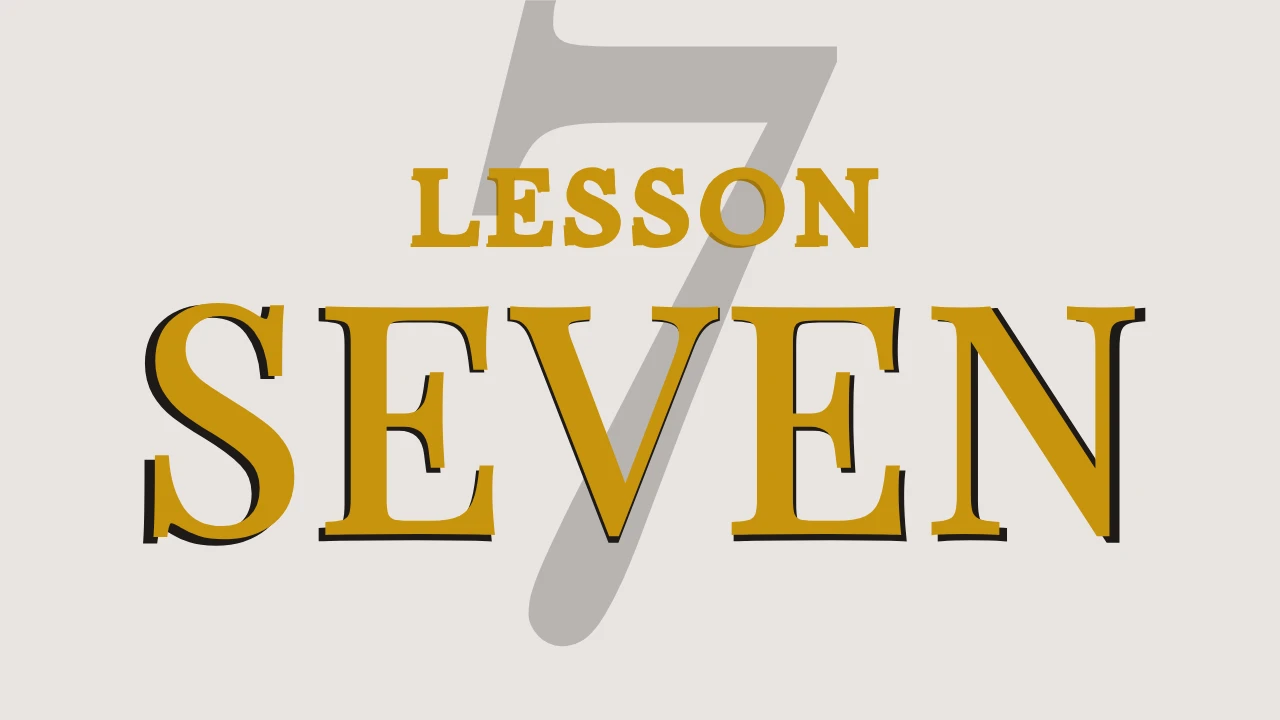 Lesson 7 lesson poster