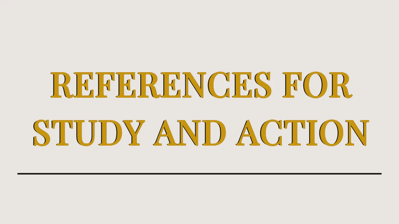 References for Study and Action lesson poster