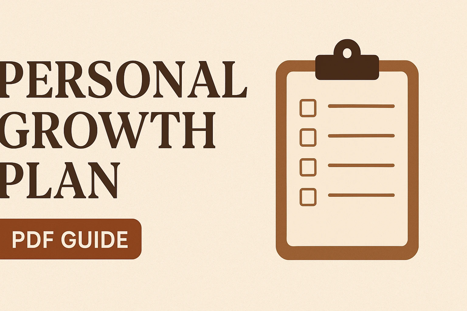 Bonus 2 – Personal Growth Plan (PDF Guide) lesson poster