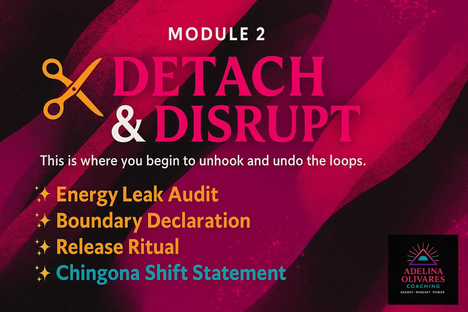 MODULE 2: Detach & Disrupt lesson poster