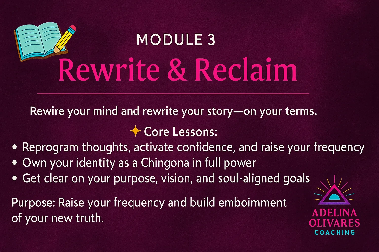 MODULE 3: Rewrite & Reclaim lesson poster