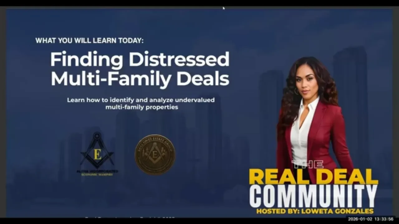 Finding Distressed Multi-Family Deals lesson poster