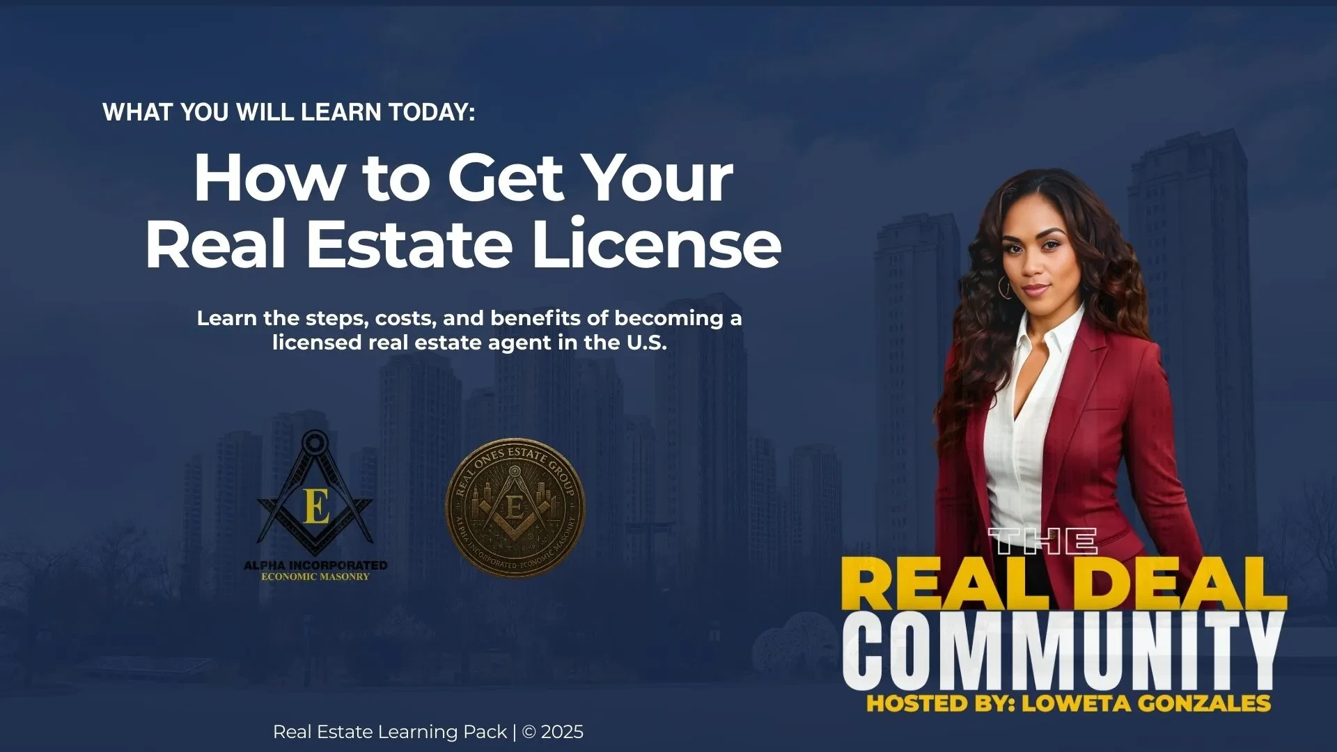 How to Get Your Real Estate License lesson poster