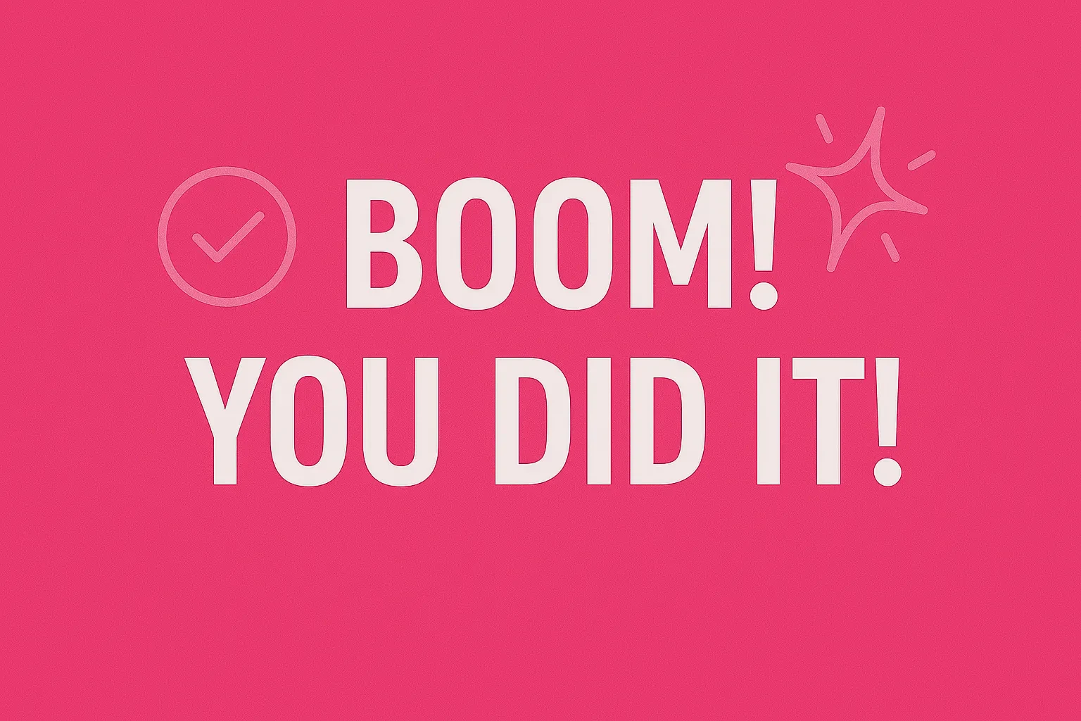 Boom You Did It! lesson poster