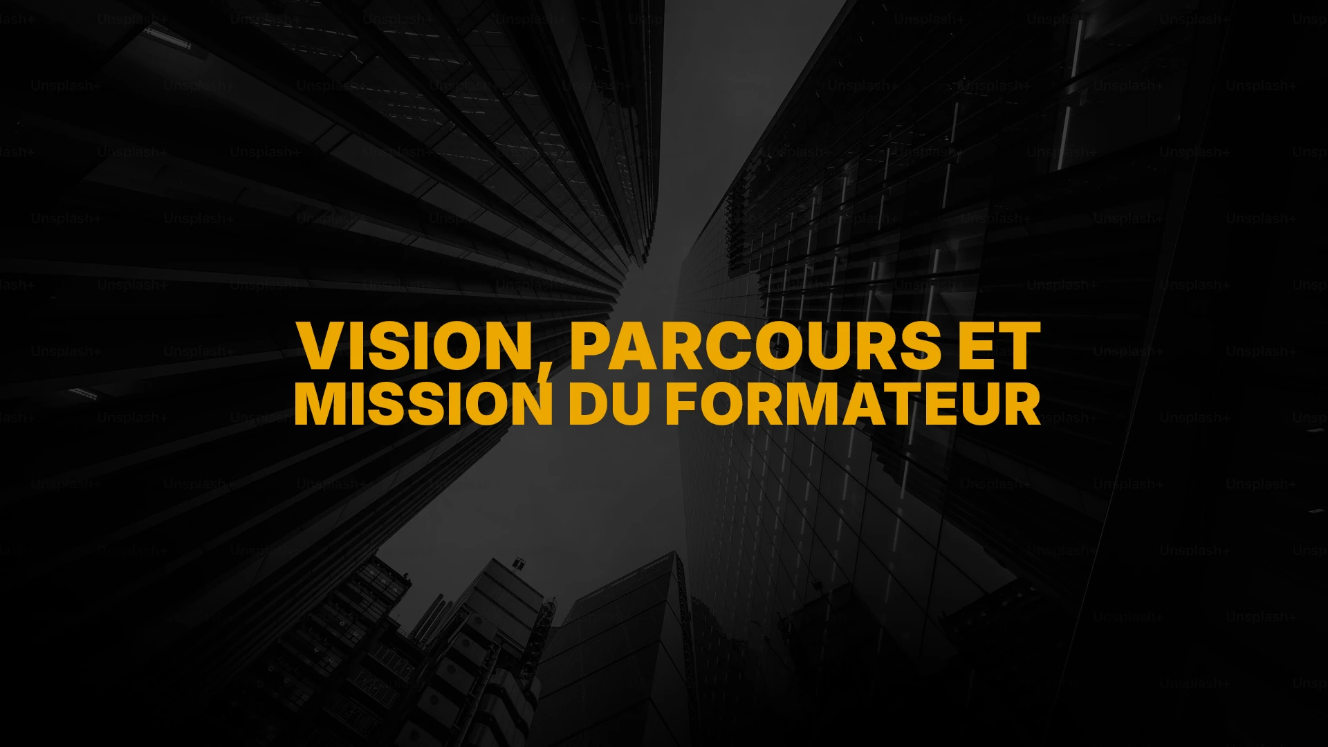 Vision, parcours et mission du formateur lesson poster
